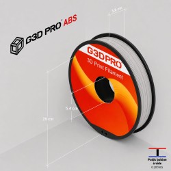 Fil 3D ABS 500g 1.75mm Gris