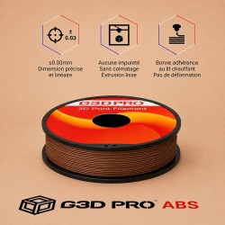Fil 3D ABS 500g 1.75mm marron