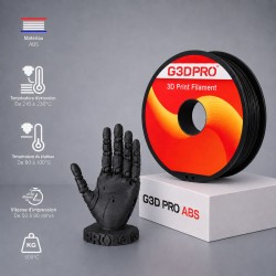 Filament 3D ABS Noir 1,75 mm – Bobine 500 g FDM
