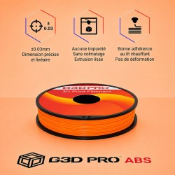 Fil 3D ABS 500g 1.75mm Orange