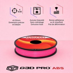 Fil 3D ABS 500g 1.75mm Rose