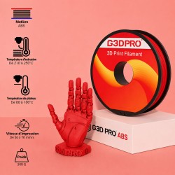 Fil 3D ABS 500g 1.75mm Rouge