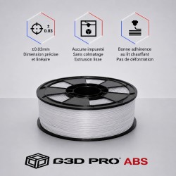 Fil 3D ABS 1 Kg 1.75 mm Transparent