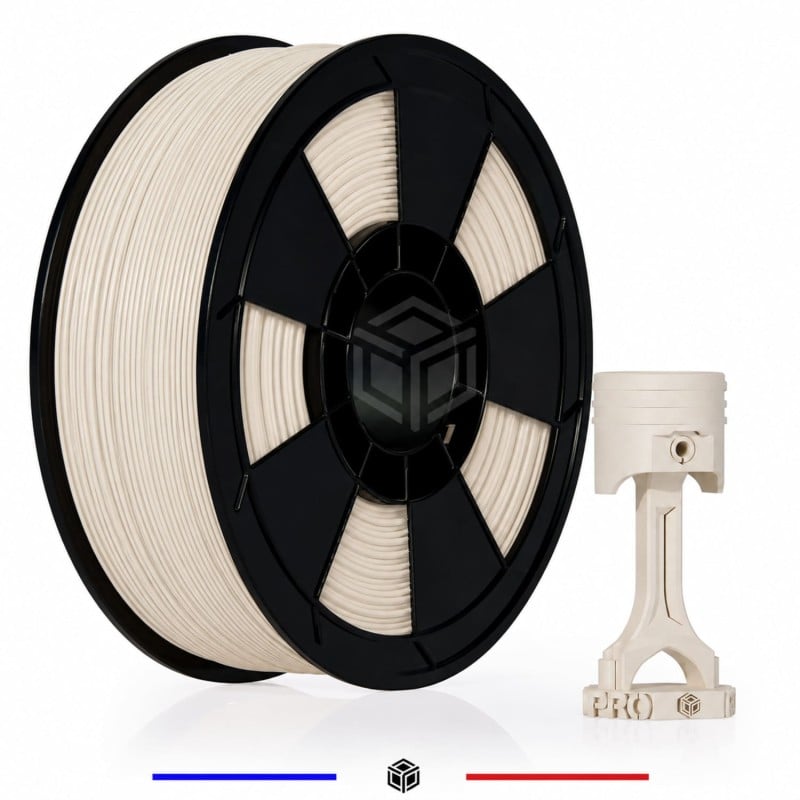 Filament 3D PETG 1 Kg Blanc Cassé 1.75 mm G3D PRO Filament 3D PETG 1 Kg Blanc Cassé 1.75 mm G3D PRO