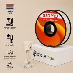 Filament Blanc Cassé G3D PRO PETG 1Kg 1.75mm - Grossiste 3D
