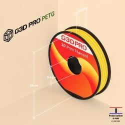 Filament Jaune 500g G3D PRO PETG 1.75mm - Grossiste 3D