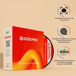 Filament Jaune 500g G3D PRO PETG 1.75mm - Grossiste 3D