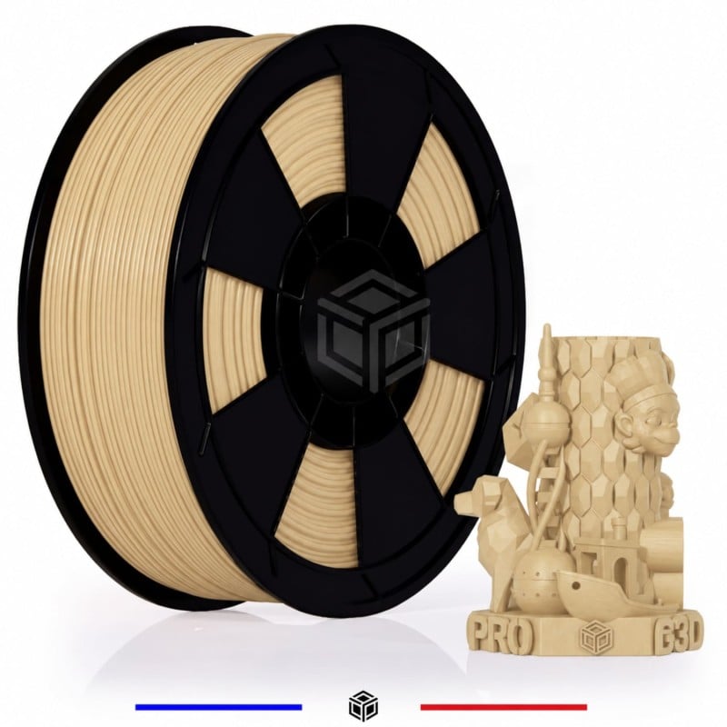 Filament 3D PLA BOIS Clair 1kg 1.75mm