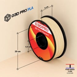 Filament PLA Bois Chêne Blanc 1 kg 1,75 mm - G3D PRO®
