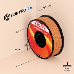 PLA Cerisier 1 kg 1,75 mm – Filament Effet Bois Rosé | G3D PRO