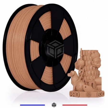 Filament en PLA chargé en fibre de bois foncée 20% 1kg 1.75mm