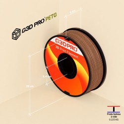 Filament PETG Cuivre 1 kg 1,75 mm – Teinte Cuivrée | G3D PRO