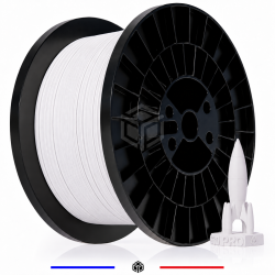 Bobine de filament PETG High Speed Blanc 5 kg G3D PRO® 1,75 mm avec fusée imprimée
