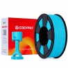 Filament PETG cyan G3D PRO 1 kg 1,75 mm - bobine, boîte et pièce imprimée Filament PETG cyan G3D PRO 1 kg 1,75 mm - bobine, boîte et pièce imprimée