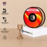 Réglages du PETG marron clair - buse 230 à 260 °C, plateau 60 à 80 °C, vitesse 40 à 80 mm/s Réglages du PETG marron clair - buse 230 à 260 °C, plateau 60 à 80 °C, vitesse 40 à 80 mm/s