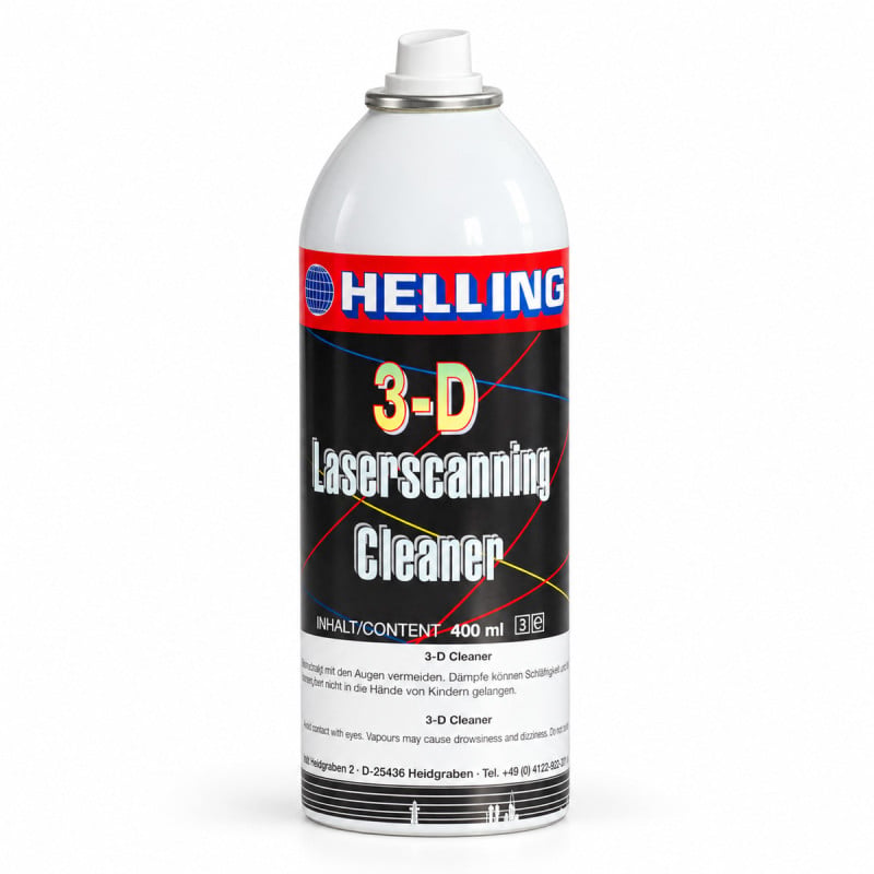 Helling 3D Laserscanning Cleaner 400 ml, aérosol nettoyant pour les surfaces avant et après scan 3D