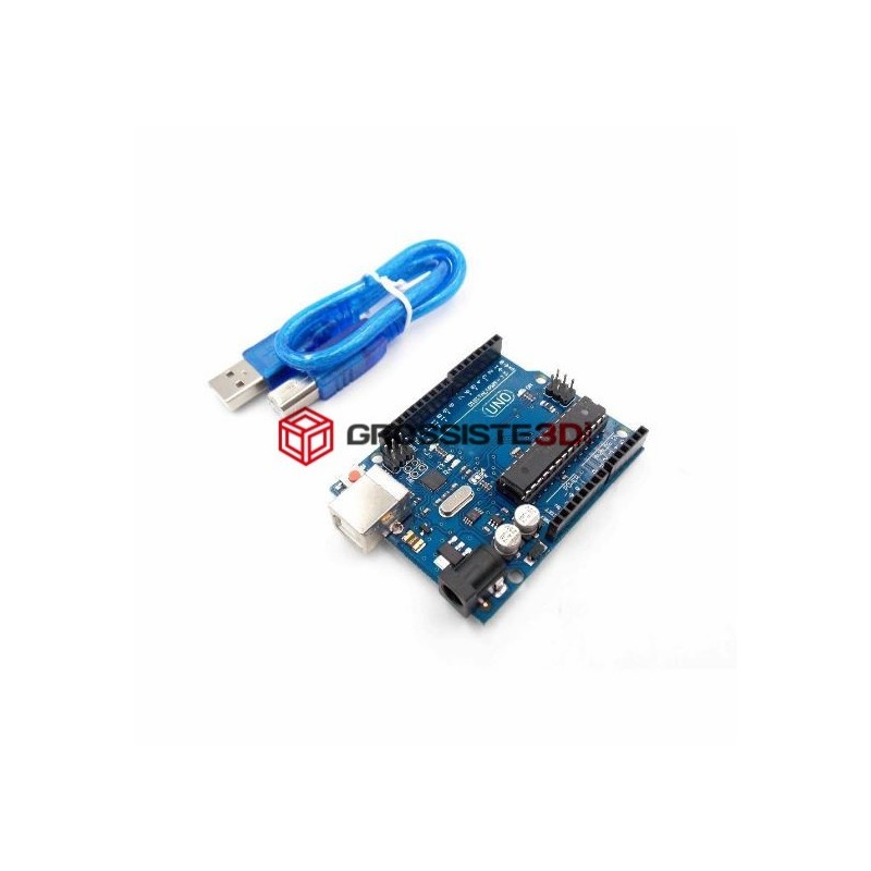 Carte UNO R3 ATmega328P ATMEGA16U2 avec Câble USB Compatible Arduino