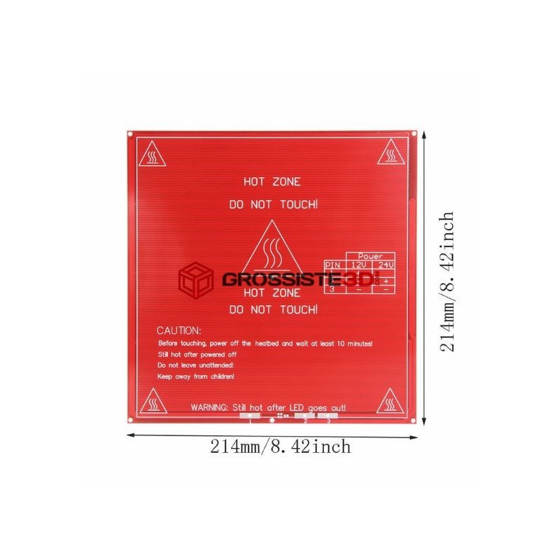Pièces imprimante,Accessoires d'imprimante 3D Reprap MK2, lit chauffant