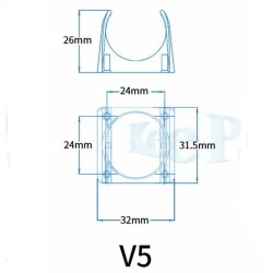 Coque en plastique V6 support étui 30 * 10 ventilateur refroidissement