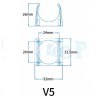 Coque en plastique V6 support étui 30 * 10 ventilateur refroidissement