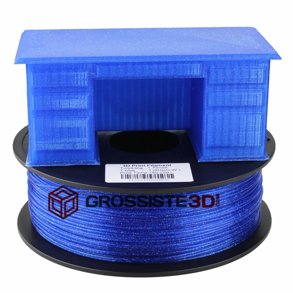 Filament 3D paillette Bleu PLA 3mm