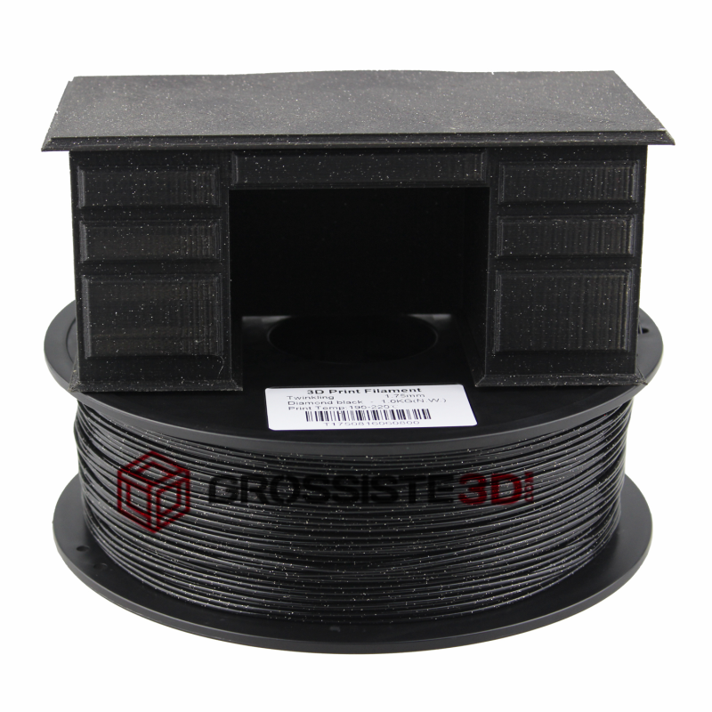 Filament 3D paillette Noir diamant PLA 3.00 mm