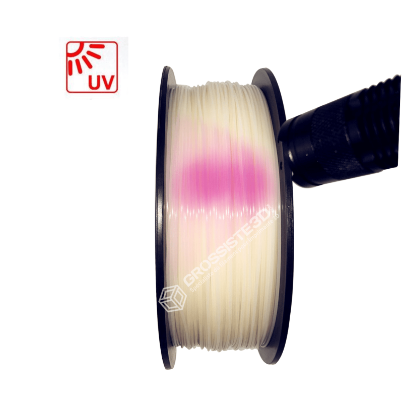 Filament 3D PLA Photosensible Blanc au Rose 1.75mm