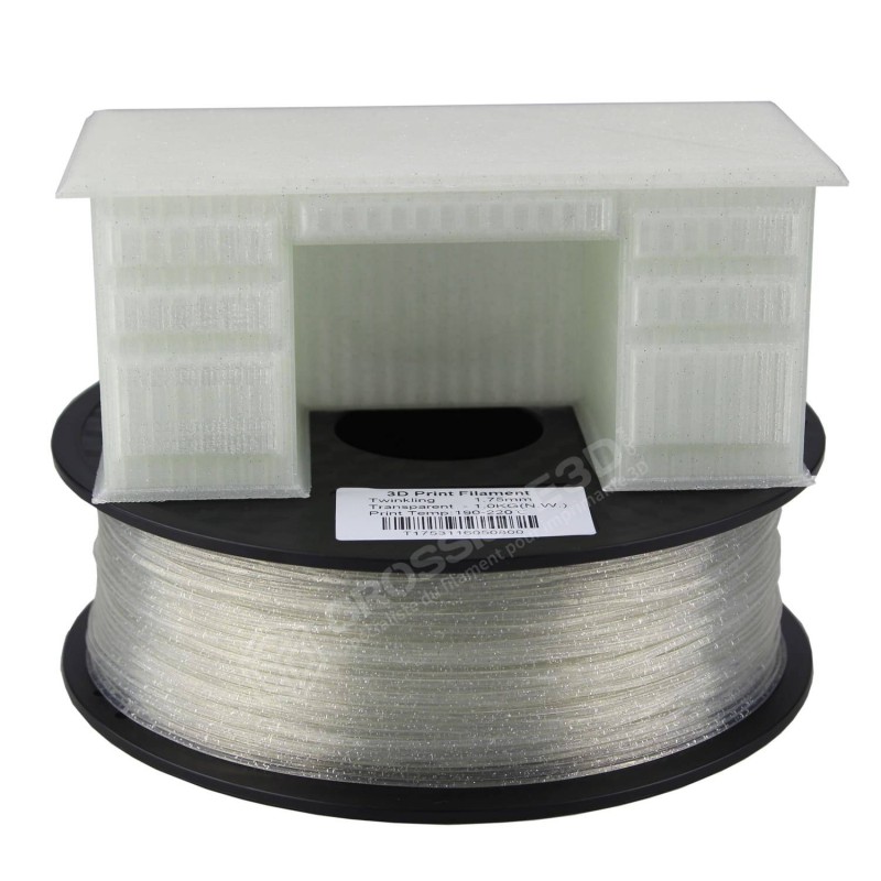 Filament 3D paillette transparent PLA 1.75 mm Filament 3D paillette transparent PLA 1.75 mm