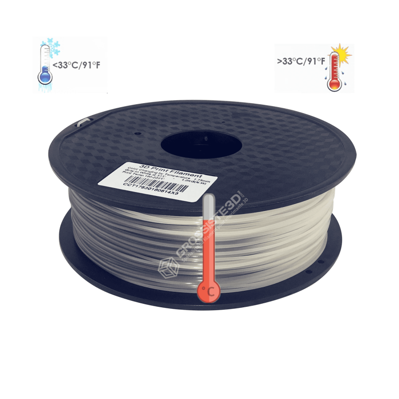 Filament 3D PLA Thermosensible 500g Gris -Blanc 1.75mm