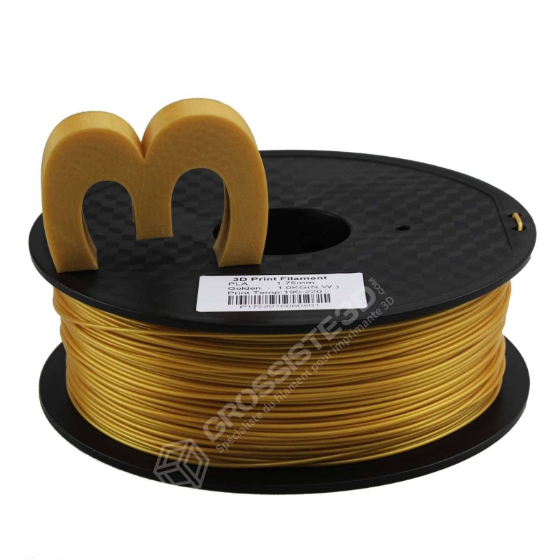 Fil 3D PLA 3 Kg 1.75 mm Or