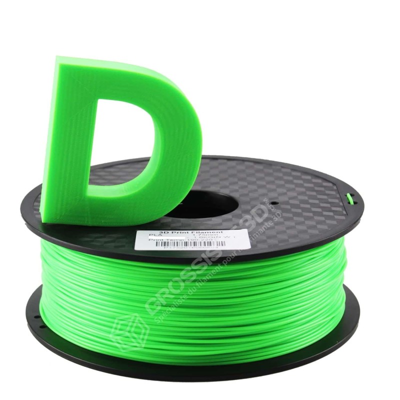 Filament Pour Imprimante 3d Limpide Et Vert Vif Sur Fond Clair