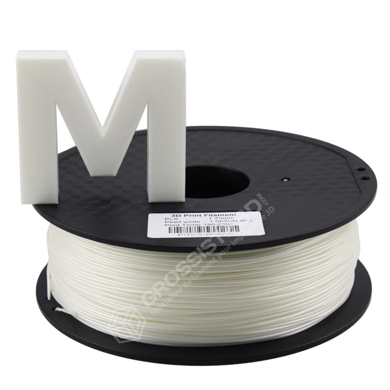 Fil 3D ABS 500g 1.75 mm Perle Blanc