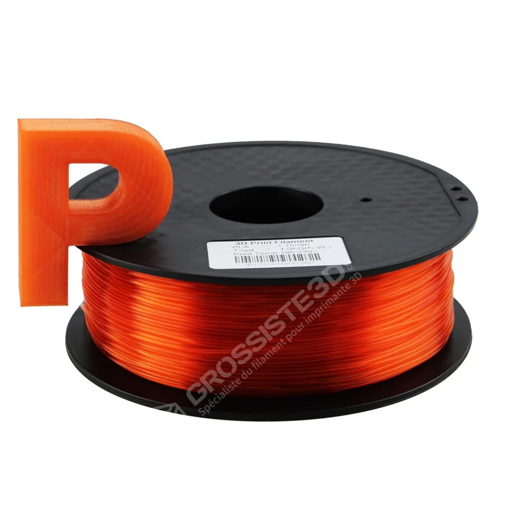 Filament 3D 2.85 mm PLA Translucide 1 Kg Rouge