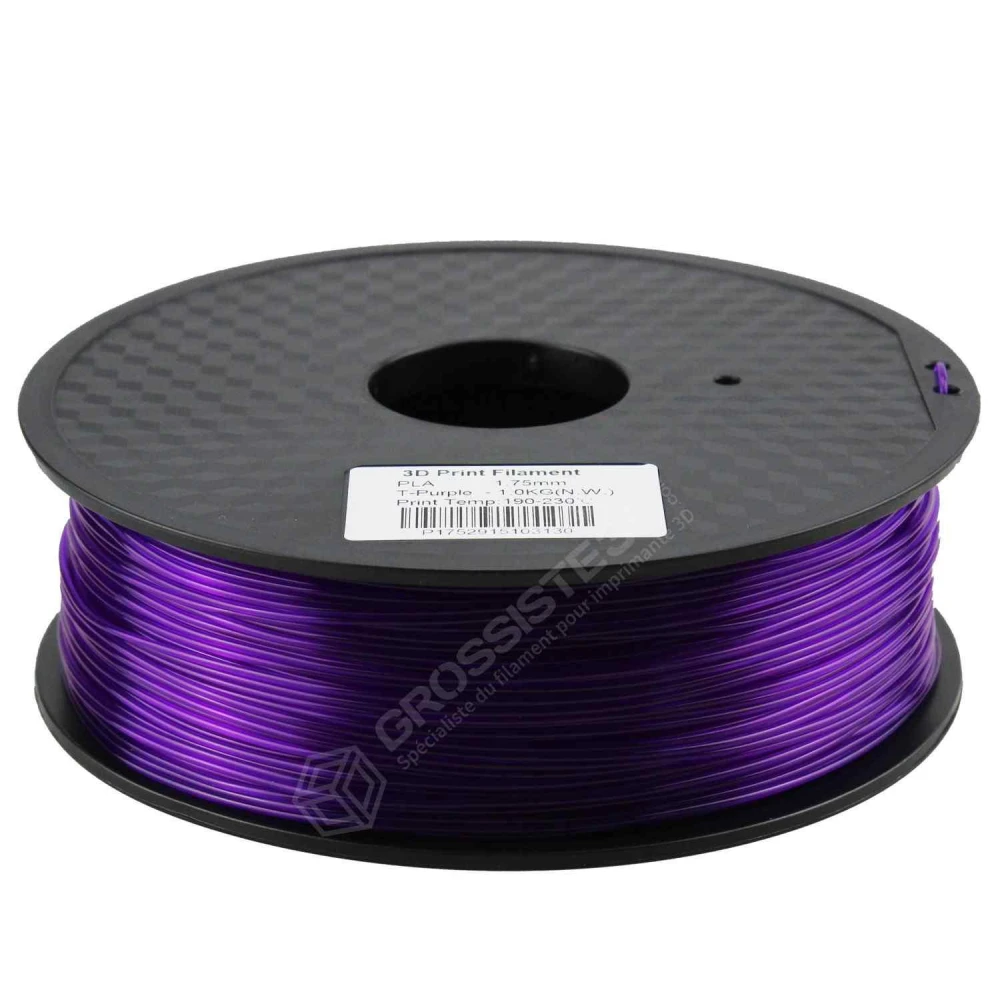 Filament 3D 2.85 mm PLA Translucide 1 Kg Violet