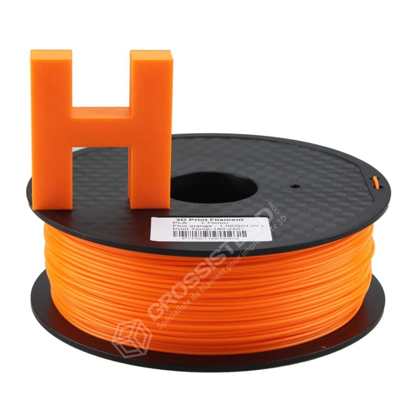 Filament 3D ABS Fluorescent 500g 1.75 mm Orange Filament 3D ABS Fluorescent 500g 1.75 mm Orange