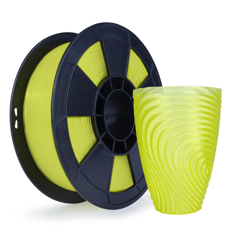 Filament 3D PLA Translucide 1 Kg Jaune 1.75mm