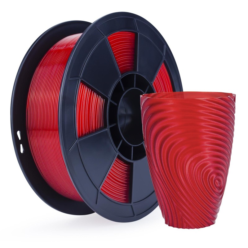 Filament 3D PLA Translucide 1 Kg Rouge 1.75mm