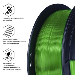 Filament 3D PLA Translucide 1 Kg Vert 1.75mm