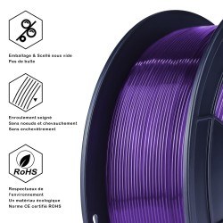 Filament 3D PLA Translucide 500g Violet 1.75mm