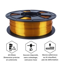 Filament 3D Silk Glossy 1 Kg Cuivre Rouge 1.75 mm