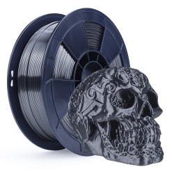 Filament 3D Silk Glossy 1 Kg Argent Noir 1.75 mm