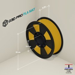 Fil 3D PLA MAT 1 Kg 1.75 mm Jaune