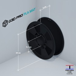 Fil 3D PLA MAT 1 Kg 1.75 mm Noir