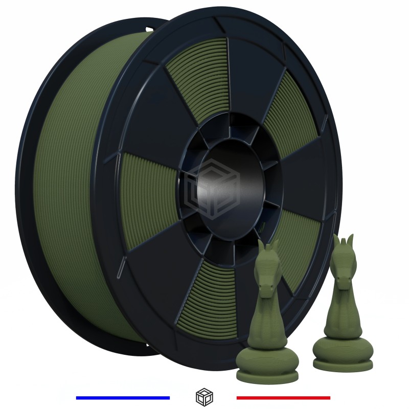 Fil 3D PLA MAT 1 Kg 1.75 mm Vert militaire