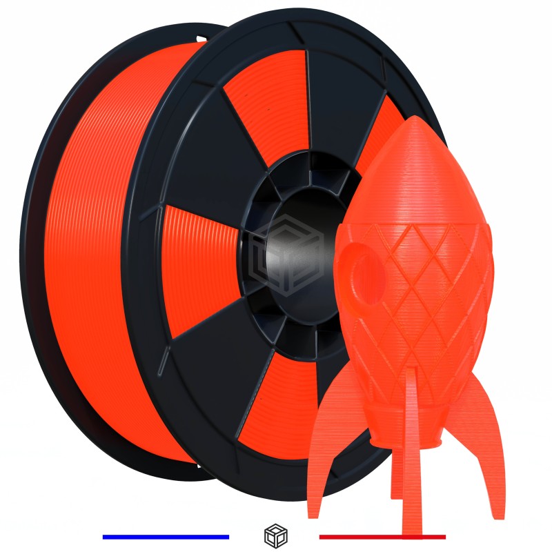 Filament 3D PLA Fluorescent 1kg Orange 1.75 mm