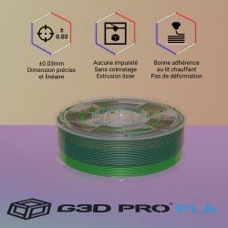 Fil 3D PLA 1kg 1.75 mm - Multicolore dégradé Printemps