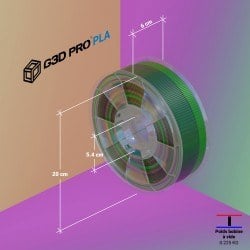 Fil 3D PLA 1kg 1.75 mm - Multicolore dégradé Printemps