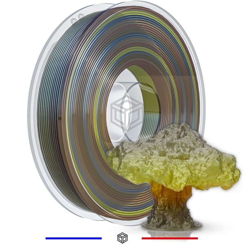 Filament 3D PLA Dégradé Automne 1.75 mm – 500g Translucide