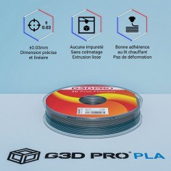 Fil 3D PLA 500g 1.75 mm Translucide Multicolore Hiver