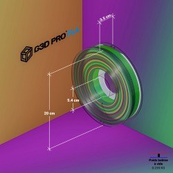 Fil 3D PLA 500g 1.75 mm Translucide Multicolore Printemps